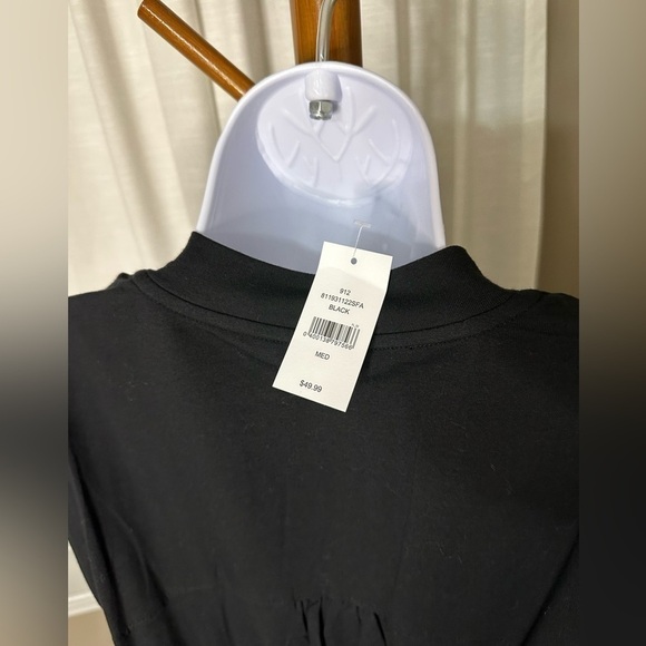 Nwt Saks Fifth Avenue Black Knit Sleeveless Dress Size Medium - Picture 5 of 6